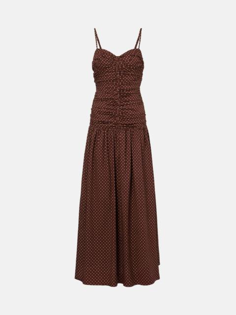 Edie polka-dot maxi dress