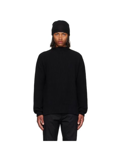 Black Concordians Fisherman Round Neck Sweater