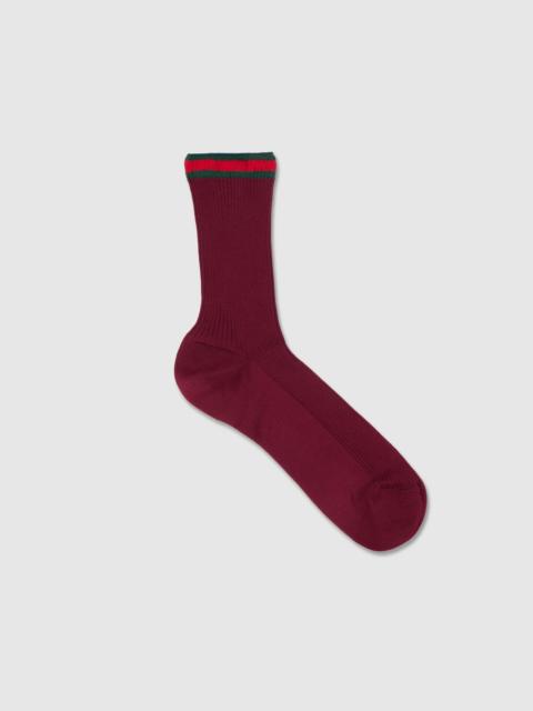 Ribbed cotton socks with Web