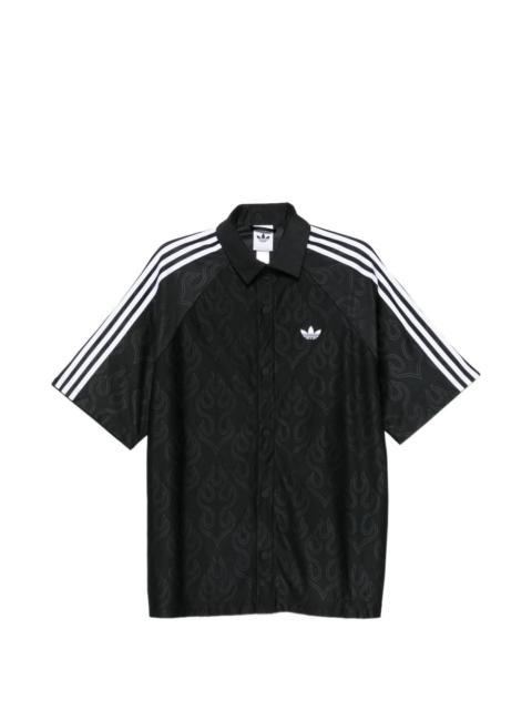 Basketball Flame jacquard shirt