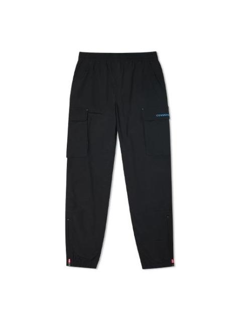 Converse Woven Cargo Multiple Pockets Casual Jogging Sports Long Pants/Trousers Dark Black 10021104-