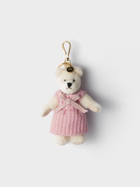 Teddy bear keychain charm