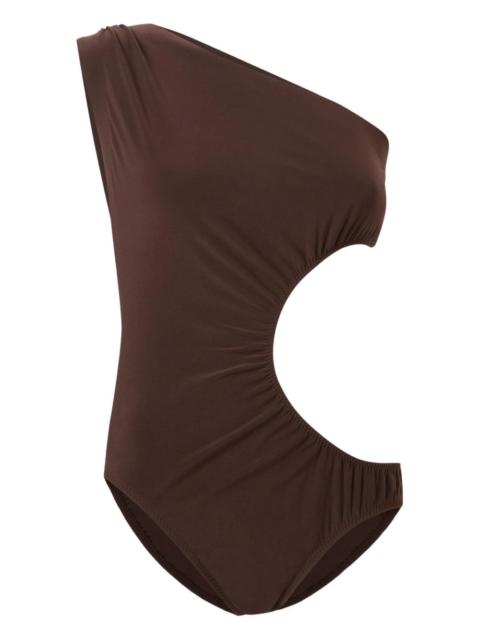 Mio Sunburst one-shoulder cut-out swimsuit