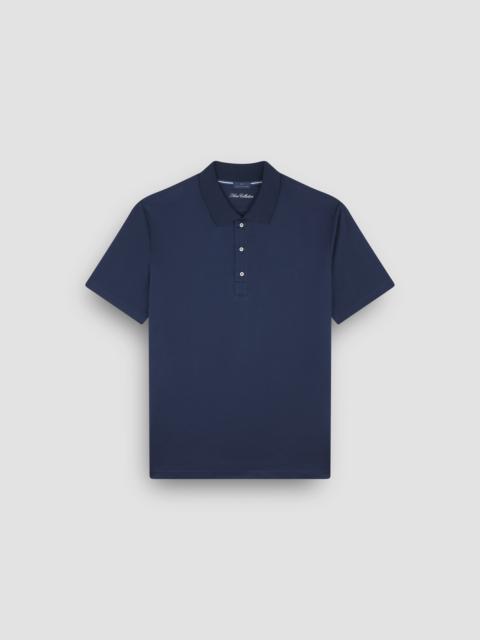 DOUBLE MERCERISED COTTON JERSEY POLO SHIRT WITH SHARK FIN EMBROIDERY