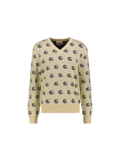 GG knit cotton jacquard sweater