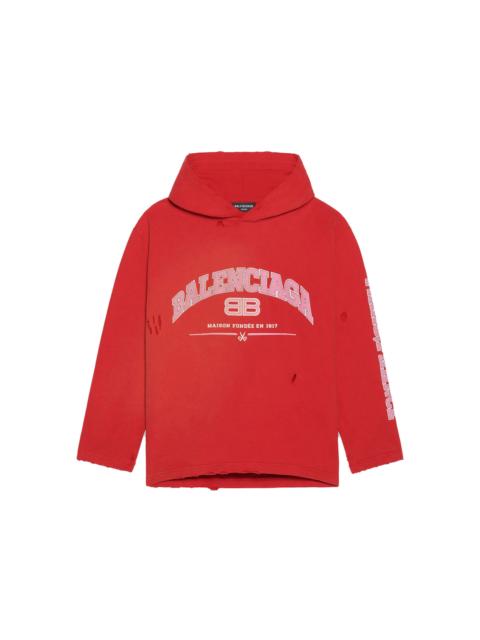 Women's Maison Balenciaga Cropped Hoodie in Red