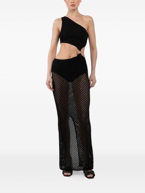 one-shoulder ring detail brie dress