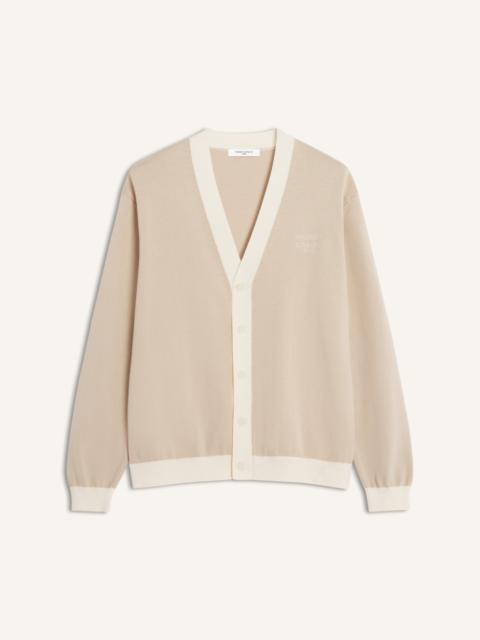 CONTRASTED COTTON COMFORT CARDIGAN