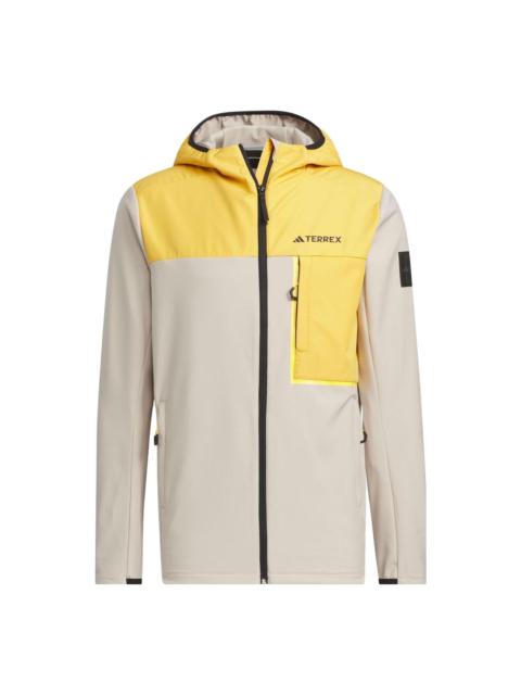 adidas X National Geographic Soft Shell Jackets 'Grey Yellow' IL8981