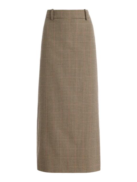 Alrose Houndstooth Midi Skirt brown