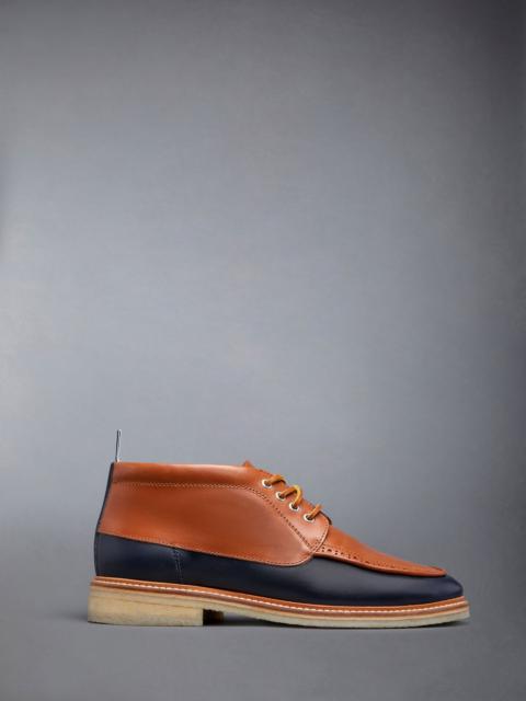 Vacchetta Leather Crepe Sole Mid Top Deck Shoe