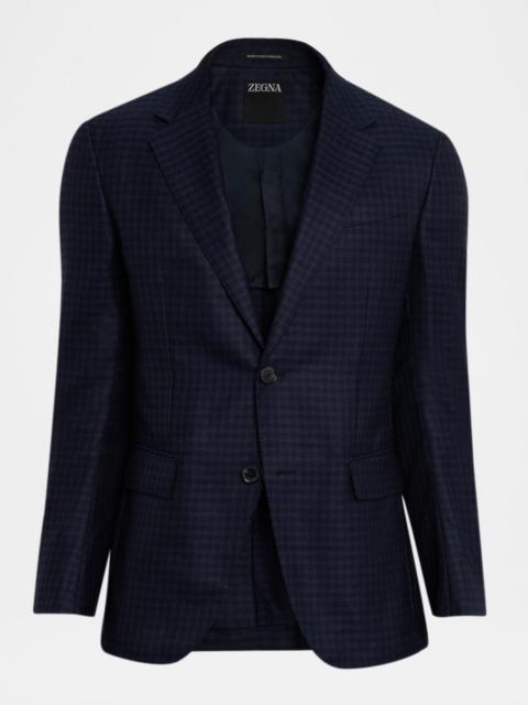 Men's Cashmere and Silk Tonal Check Sport Coat