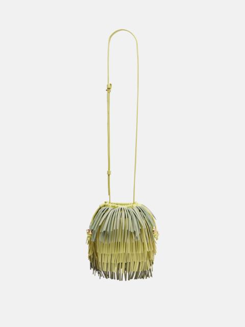 Fringe ombré leather crossbody bag