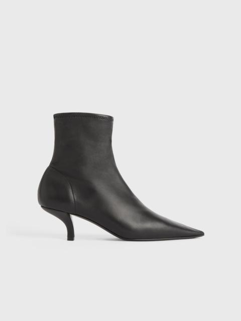 Nappa heeled sock boots black
