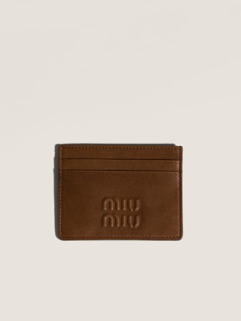 Nappa leather card holder