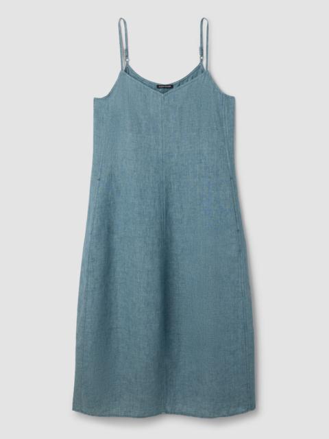 Washed Organic Linen Délavé Lantern Dress