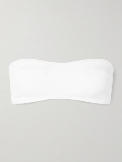 Tenerife Strapless Seersucker Bikini Top