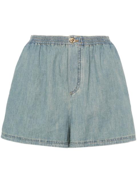 faded-denim shorts