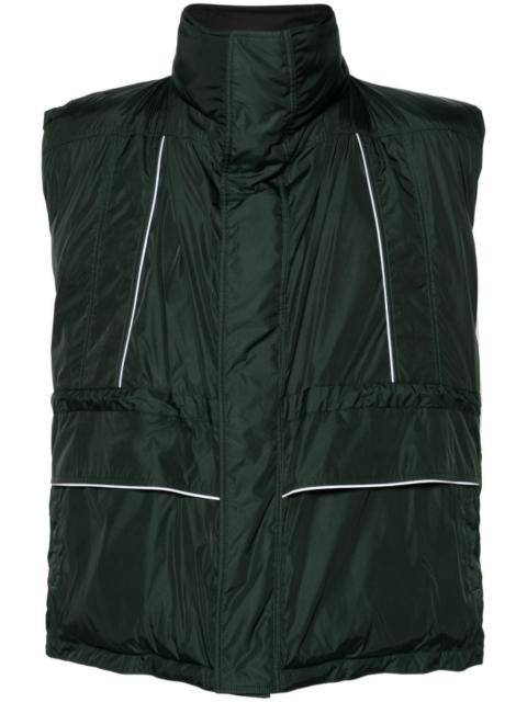 logo-print puffer vest