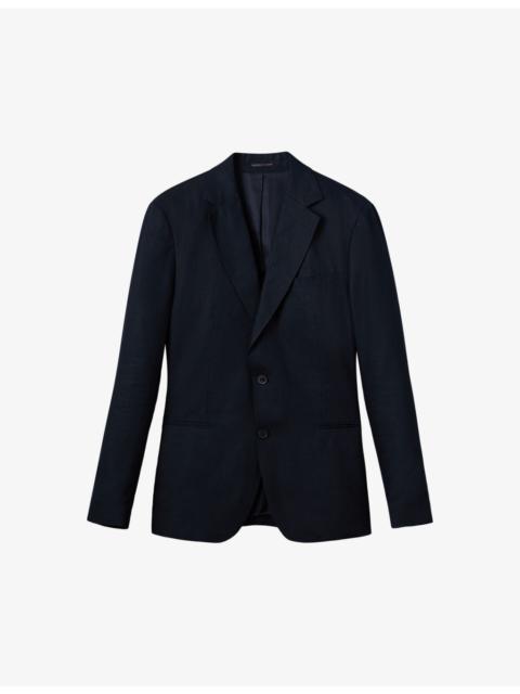 Kin slim-fit single-breasted linen blazer