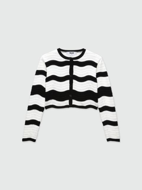 MSGM Waves cropped sweater