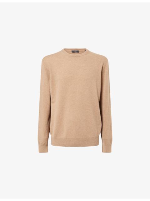 Crewneck Logo-Patch Cashmere Jumper