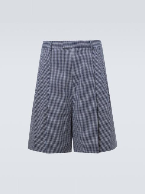 Checked cotton Bermuda shorts