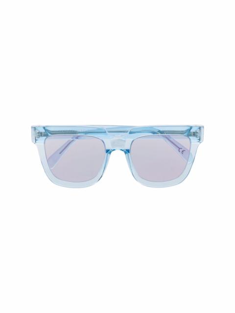 transparent-effect oversize-frame sunglasses