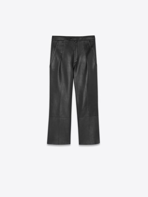 pleated pants in lambskin
