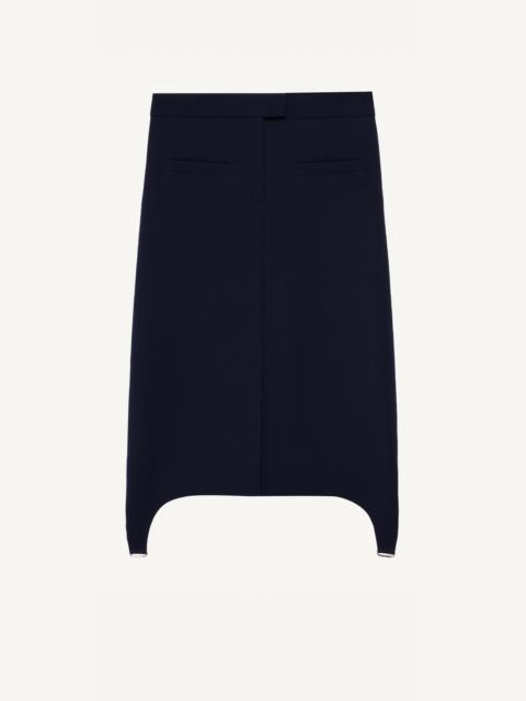 LONG SUSPENDERS TWILL SKIRT