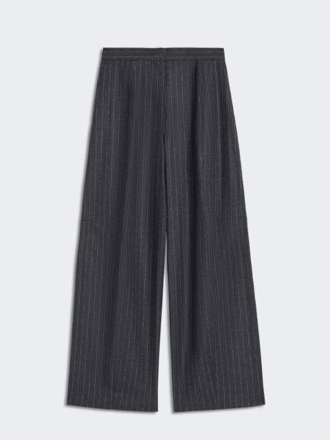 Wide, wool and viscose trousers - RUNWAY - DARK GREY