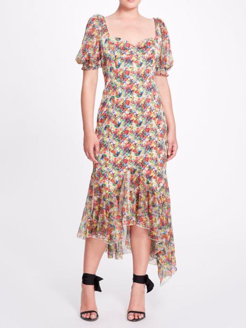 SWEETHEART NECKLINE HI-LO DRESS