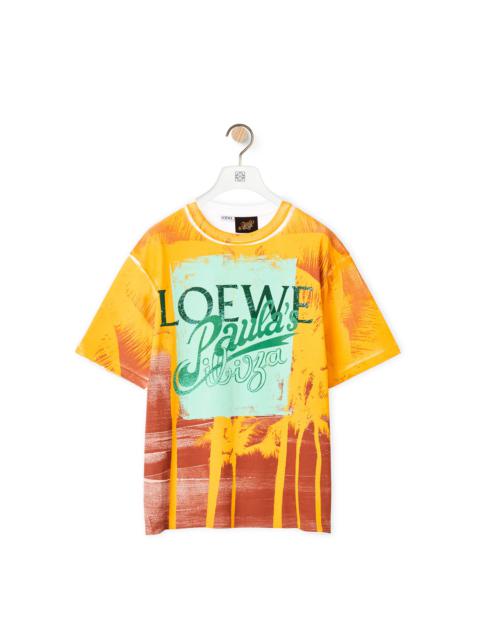 Palm print T-shirt in cotton