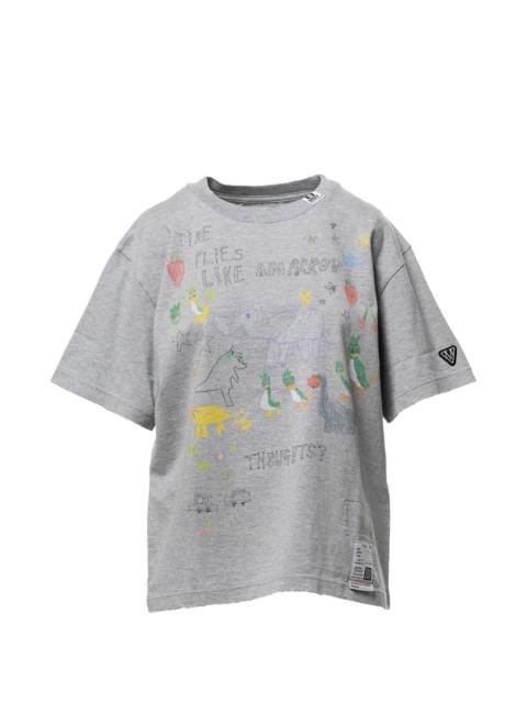 doodle-print T-shirt