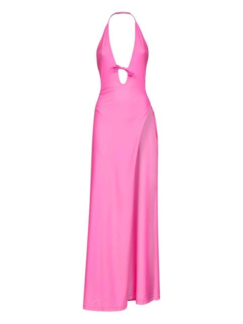 halterneck maxi dress