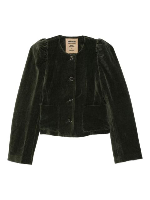 long-sleeves velvet jacket