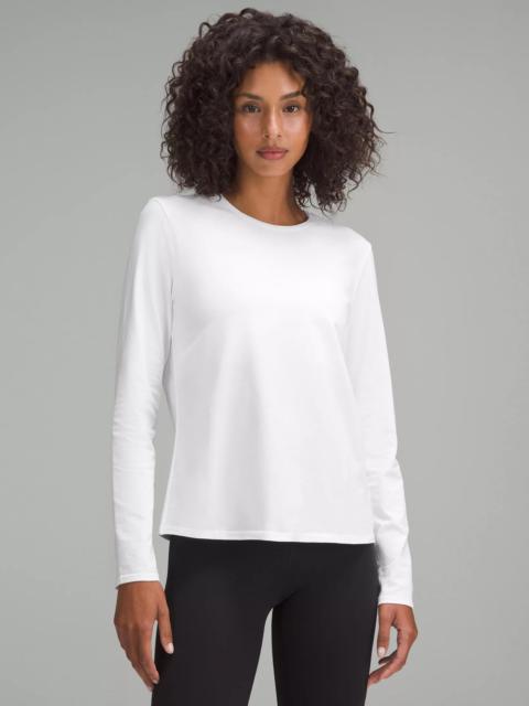 Organic Cotton Crewneck Long-Sleeve Shirt
