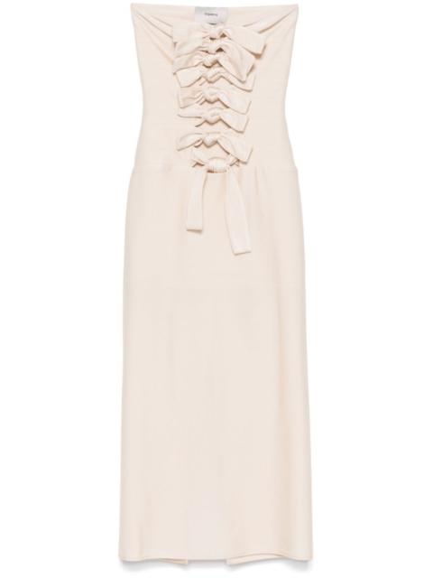 jersey knot-detail midi dress