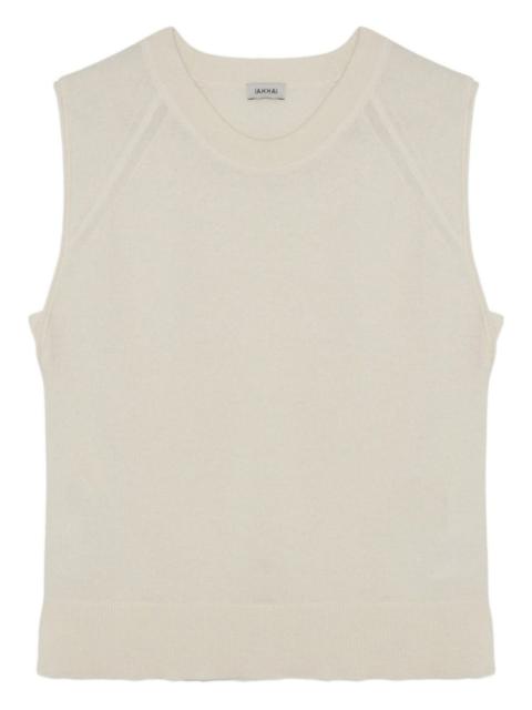 round-neck sleeveless tank top