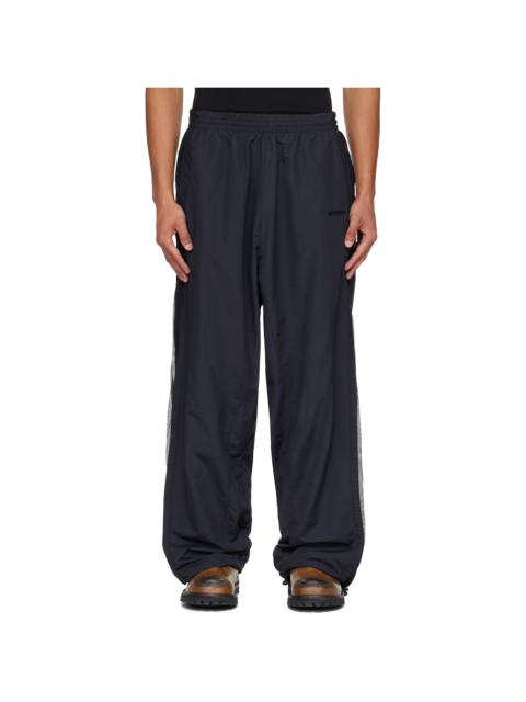 Black Mesh Panel Track Pants