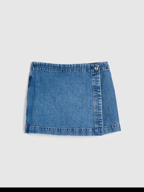 Denim Wrap Mini Skort
