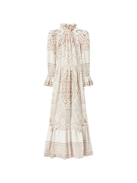 ruffled visconti maxi dress