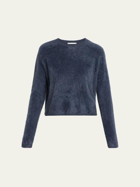 Lexia Mock-Neck Cashmere Short-Sleeve Sweater
