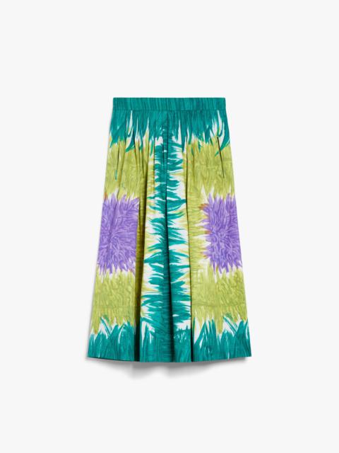 CIRCEO Printed poplin skirt