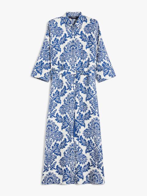 CAMELIA Printed silk shirt dress