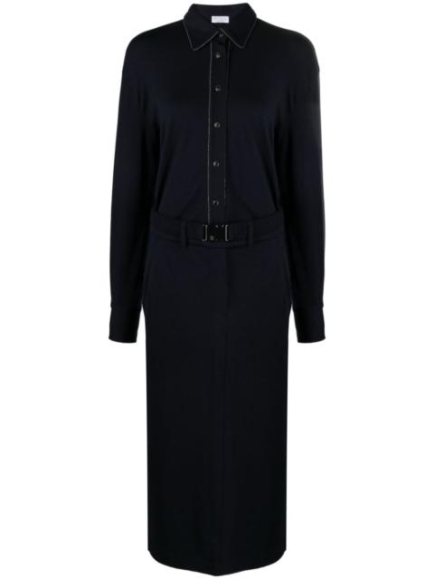 Monili chain-embellished shirt dress