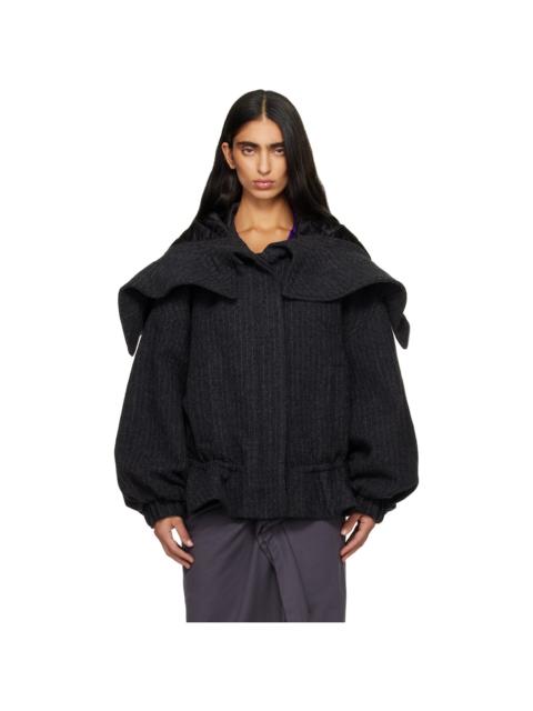 Gray Wool Melton Jacket