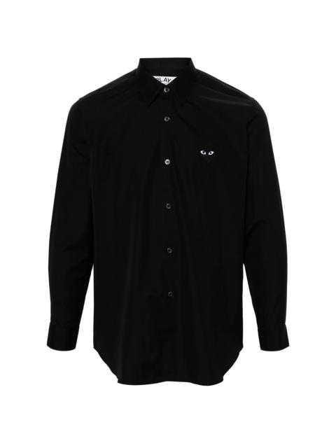 UNISEX LONG SLEEVE SHIRT BLACK HEART  - BLACK