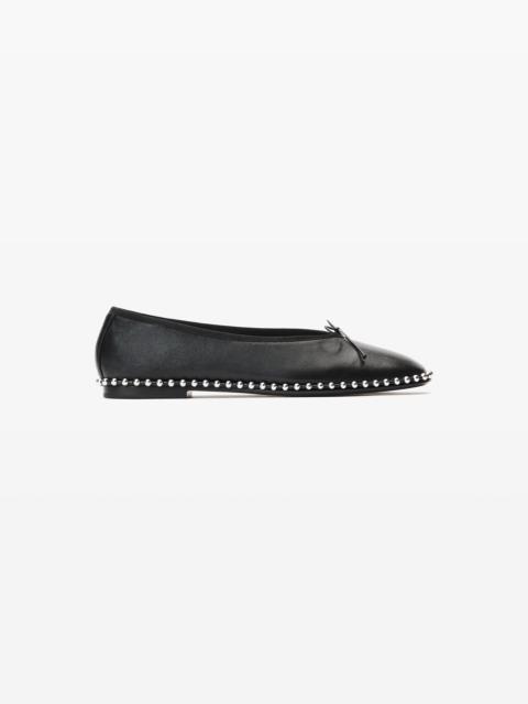 Lina Ballchain Flat in Smooth Lambskin