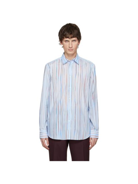 Blue 'Signature Pinstripe' Cotton Shirt
